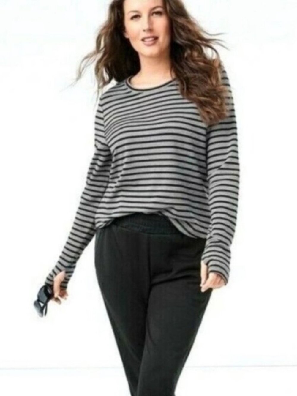 Cabi #3809 Pivot Fitted Long Sleeve Tee Size L